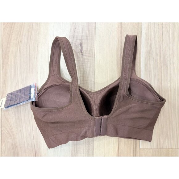 Truekind Daily Comfort Wireless Shaper Bra Brown W/ Bra Extender Size L NWT - Picture 5 of 6